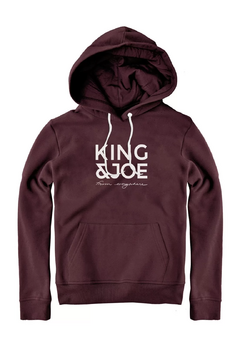 BLUSA MOLETON KING&JOE CANGURU - BORDÔ