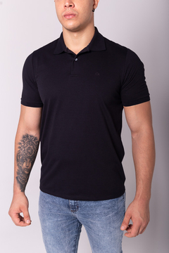 POLO OGOCHI CASUAL SLIM FK - PRETO - LODZ STORE