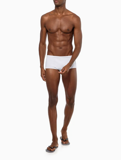 SUNGA CALVIN KLEIN TRUNK C/ SILK - BRANCO na internet