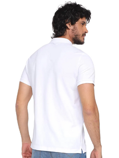 POLO CALVIN KLEIN SLIM BASICA SEM FRISO - BRANCO - LODZ STORE