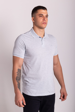 POLO OGOCHI SLIM CASUAL LT - CINZA MESCLA - LODZ STORE