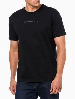 CAMISETA CALVIN KLEIN LOGO CENTRALIZADO - PRETO