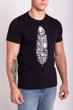 CAMISETA RED FEATHER BIKER - PRETO na internet