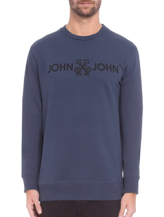 BLUSA MOLETOM JOHN JOHN - AZUL MÉDIO - comprar online