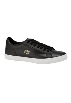 TENIS LACOSTE LEROND LEATHER - PRETO