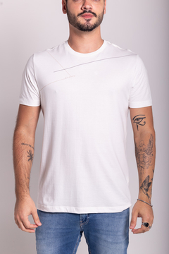 CAMISETA ARAMIS ESTAMPA LINHAS CRUZADAS - OFF WHITE - LODZ STORE