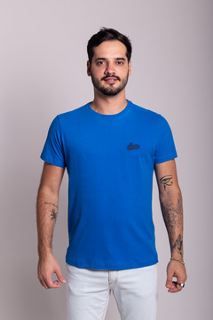 CAMISETA AEROPOSTALE PIMA BÁSICA - AZUL - LODZ STORE