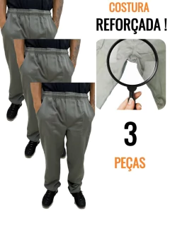 Kit 3 Calça Para Trabalho Com 4 Bolsos REFORÇADA Brim Pesado Uniforme Operacional