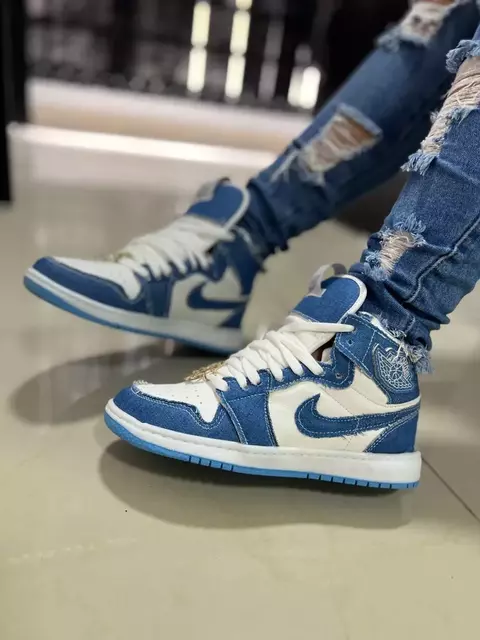 NIKE AIR JORDAN 1 MID - JEANS
