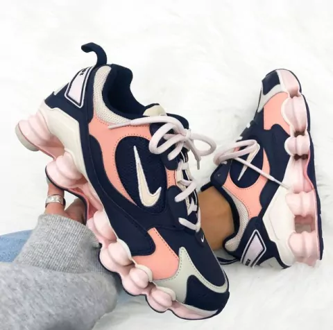 Nike Shox 12 Molas Nova - Azul e Rosa