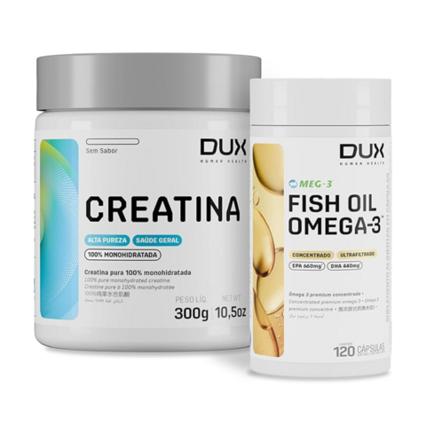 DUX | KIT FISH OIL 120 CAPS + CREATINA 300G