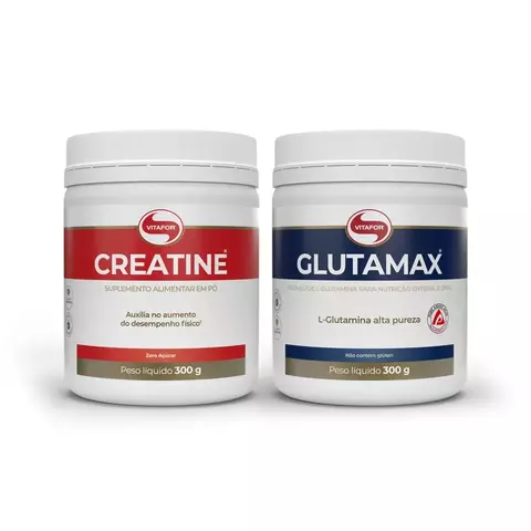 VITAFOR | KIT RECUPERAÇÃO MUSCULAR: CREATINE + GLUTAMINA