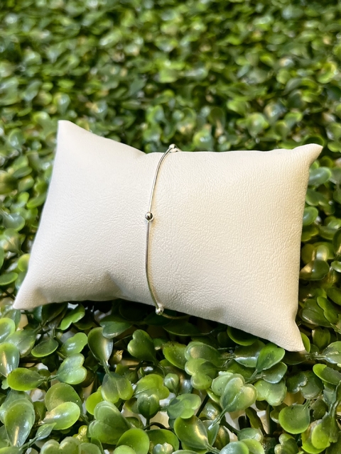 Pulseira Rabo de Rato Bolinha - Prata 925 - comprar online