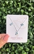 Conjunto Zirconia Azul - Prata 925