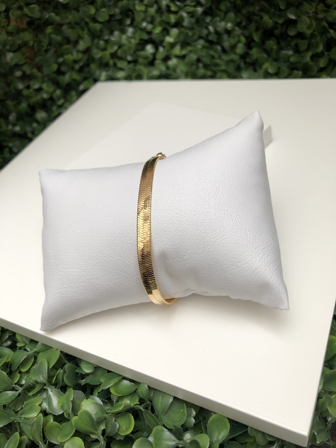 Pulseira Fita Lisa Dourada