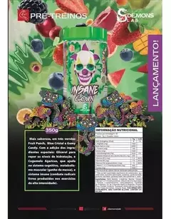 INSANE CLOWN 350 GRAMAS MORANGO COM KIWI DEMONS LAB na internet