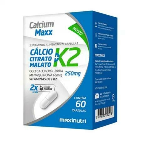 CALCIUM MAXX+CIT MALATO+K2 C/60 CAPS MAXINUTRI - comprar online