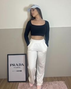 Calça Wide Leg Suedine Bella - comprar online