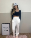 Calça Wide Leg Suedine Bella