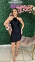 VESTIDO TUBINHO FLOR PRETO