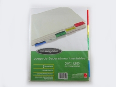 SEPARADOR WILSON JONES INSERTABLE IRIS 5 DIV. COLORES