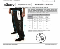 Calça Hábito Tactel Rip Stop Preto Branco - loja online
