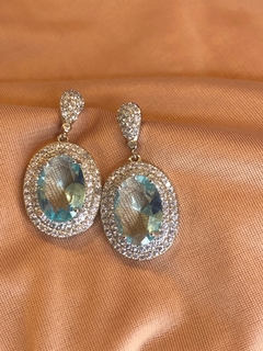 Brinco Cristal Azul