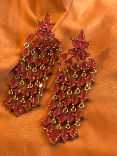 Brincos Cristais Rosa - comprar online