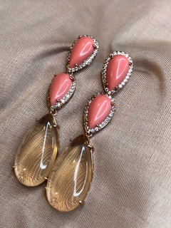 Brinco Perolas Rosas - comprar online