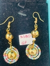 ARETE GF COLGANTE CON BOLAS DORADAS Y DE COLORES