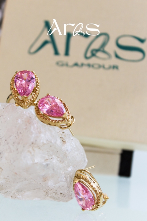 Juego de Anillo y Aretes con Broche tipo Raqueta