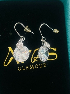 ARETE RD CON PIEDRA DE CRISTAL COLGANDO