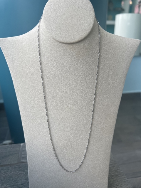 Cadena Singapur Unisex de Acero Plateado