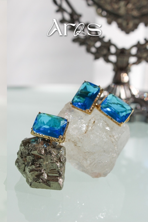 Juego de Anillo y Aretes con Broche tipo Raqueta