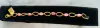 PULSERA GF ESLABONES CON BOLAS ROSAS