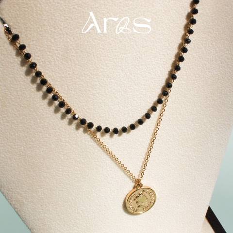 Collar Reina Isabel de Acero Dorado