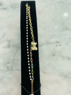 PULSERA DOBLE GF CON DIJE DE OSO