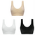 3 pçs/lote sutiã sem costura para mulher push up plus size sem almofada bralet