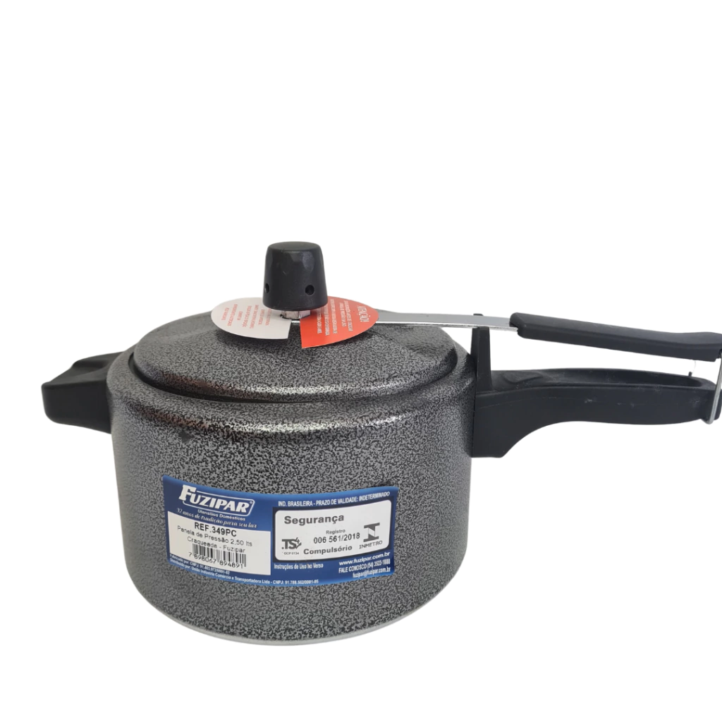 Panela de Pressão Alumínio Craqueada 2,5 litros Couraça