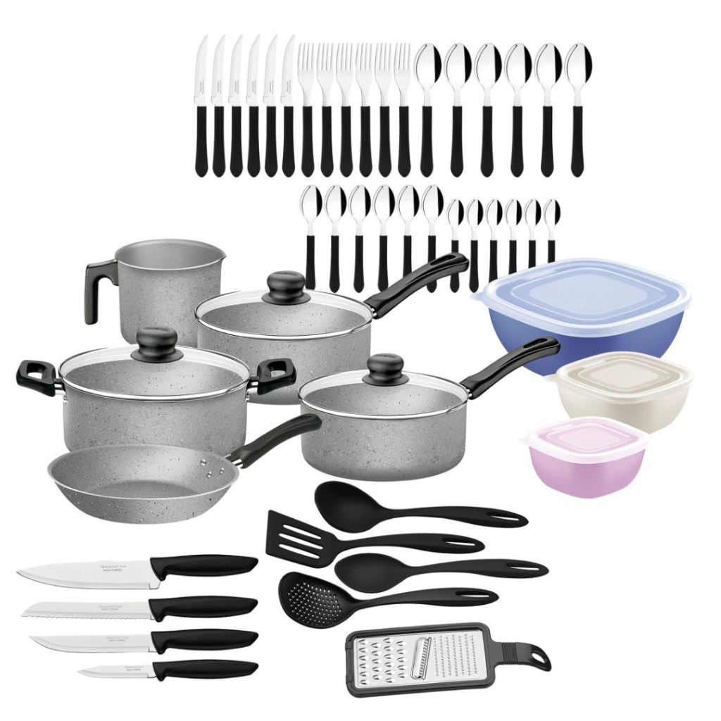 kit Cozinha com Panelas Tramontina 47pçs