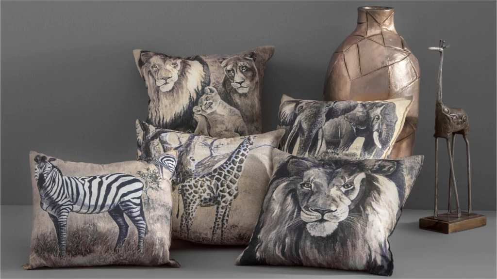 Kit 5 Almofadas Estampadas Safari 40cm X 40cm Sultan