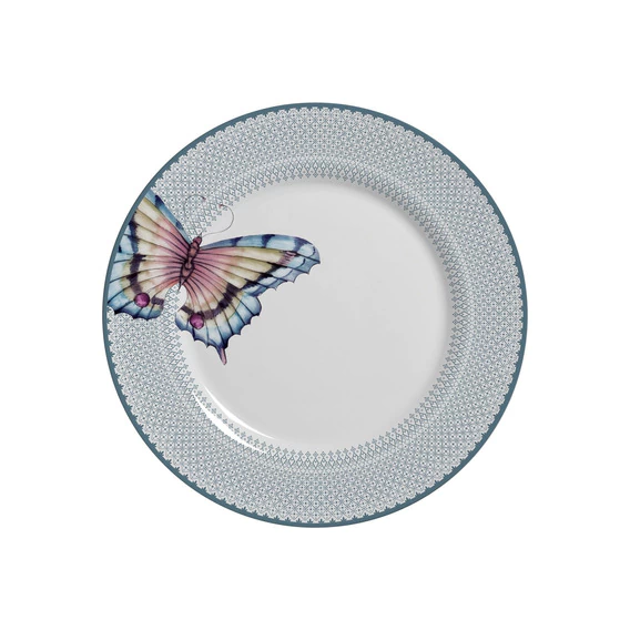 Prato Sobremesa Decorado Cerâmica Alleanza