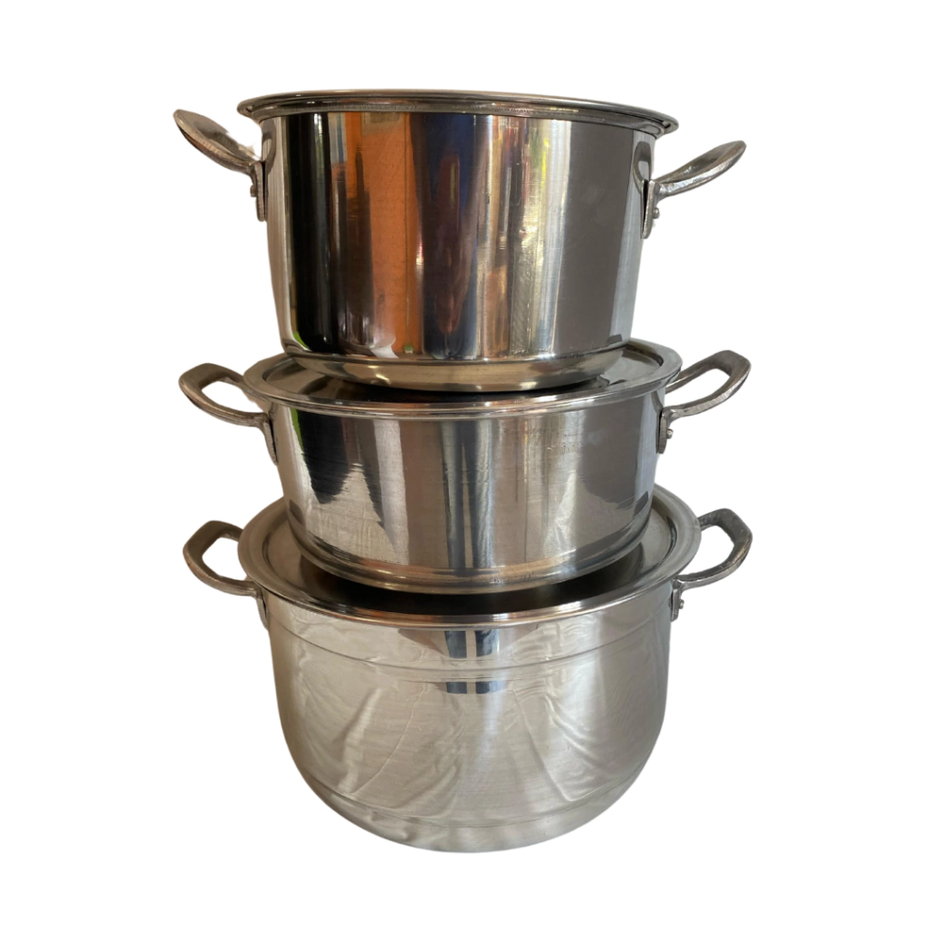 Jogo Panelas Feijoada 3 peças Alumínio 22,24,26