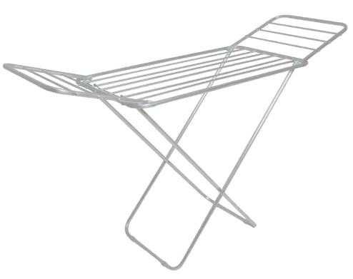 Varal De Chão Alumínio Slim Roupa Com Abas Retrátil Dobrável