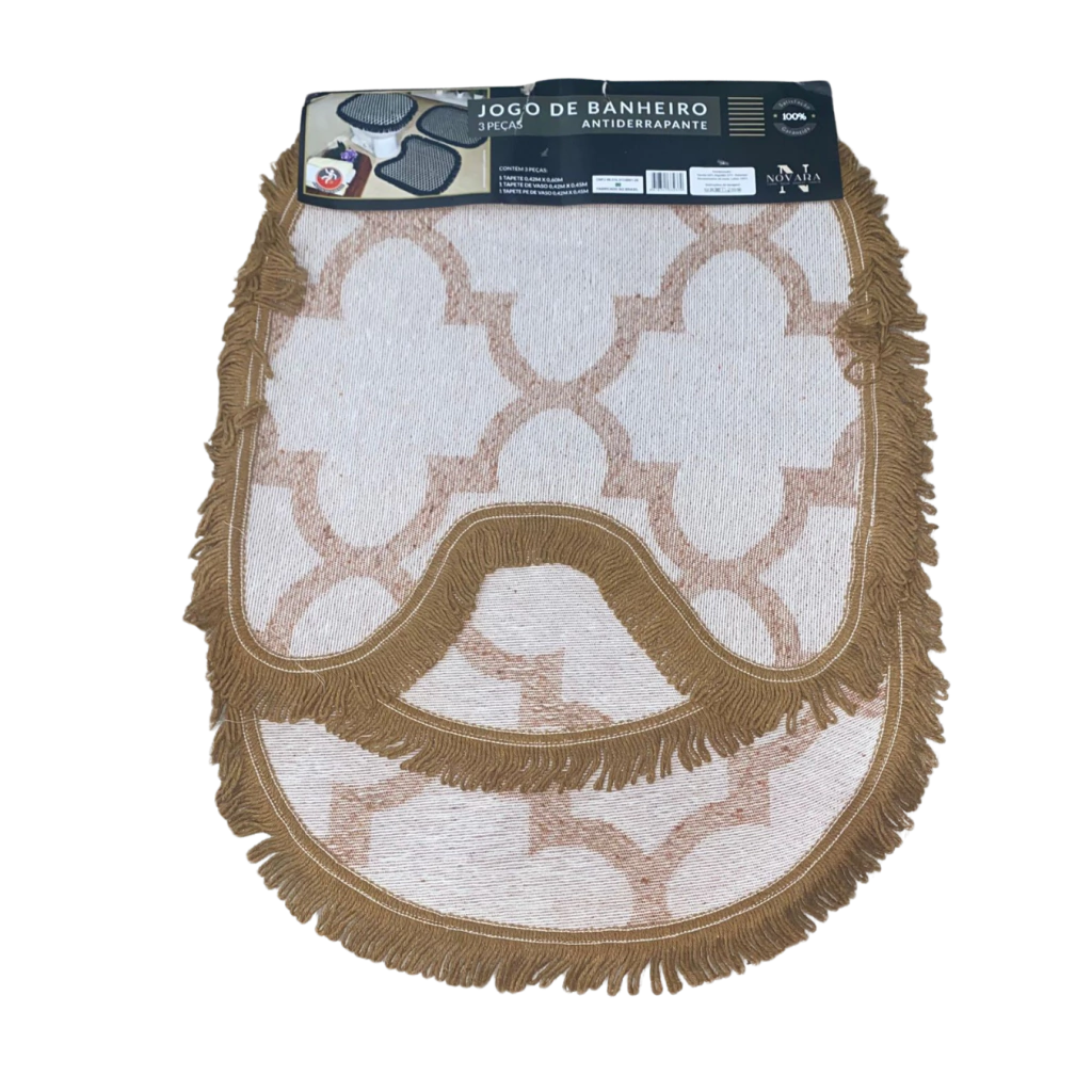 Jogo de Banheiro 3 Peças Antiderrapante Novara