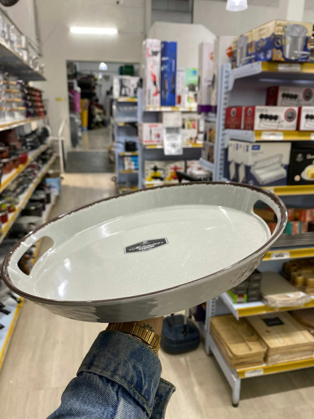 Bandeja de Melamina (Travessa) M Areia Bellagio