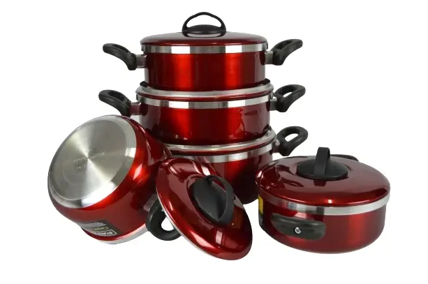 Conjunto de Panelas Caçarola 5 Peças Com Tampa de Alumínio Violeta - Patolux