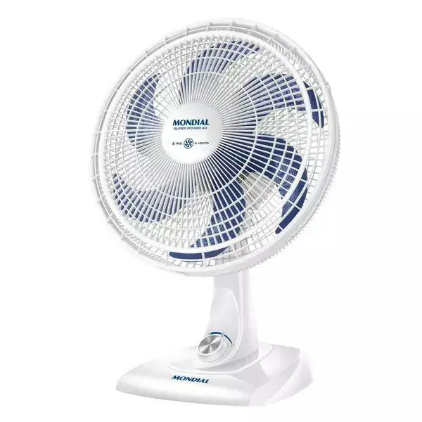 Ventilador de Mesa 40cm 6 Pás Branco Mondial VSP40 127V