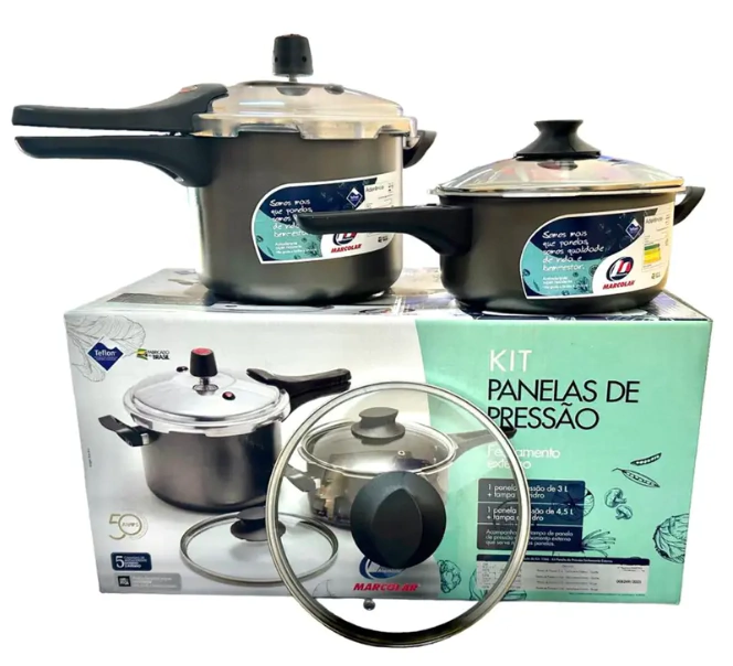 Kit panela de pressão Rouge 2 pçs Marcolar