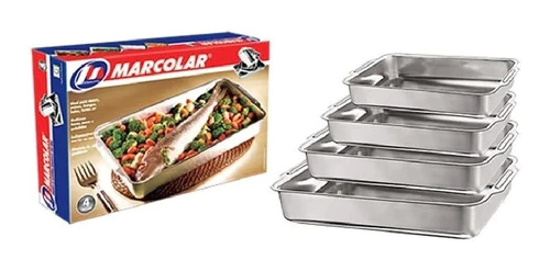 Assadeira Alta Retangular C/abas 4pçs Marcolar